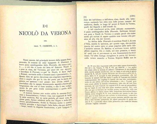 Di Nicolo' da Verona - Vincenzo Crescini - copertina