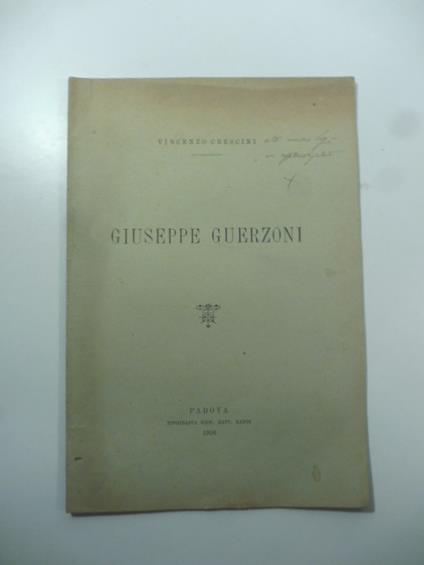 Giuseppe Guerzoni - Vincenzo Crescini - copertina