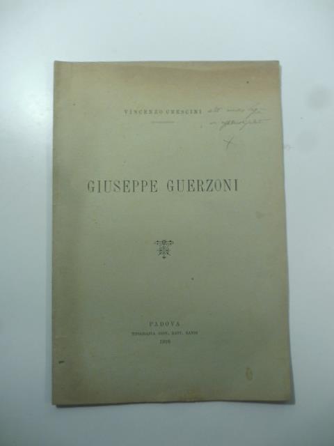 Giuseppe Guerzoni - Vincenzo Crescini - copertina