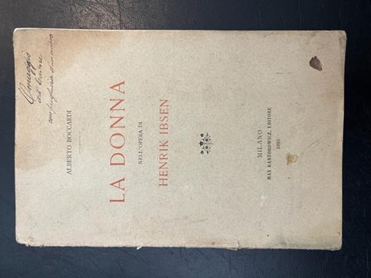 La donna nell'opera di Henrik Ibsen - Alberto Boccardi - copertina