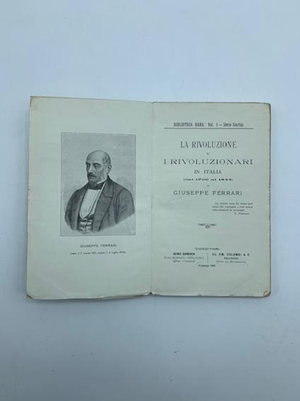 La rivoluzione e i rivoluzionari in Italia (dal 1706 al 1844) - Giuseppe Ferrari - copertina