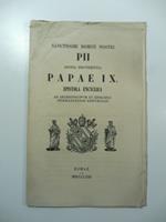 Sanctissimi Domini nostri Pii divina providentia Papae IX epistola encyclica ad archiepiscopum et episcopos neogranatensis reipublicae
