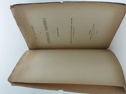 Il catalogo della letteratura scientifica - Desiderio Chilovi - copertina