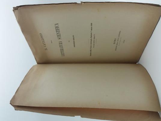 Il catalogo della letteratura scientifica - Desiderio Chilovi - copertina