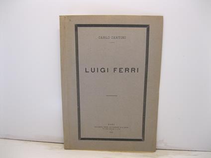 Luigi Ferri - Carlo Cantoni - copertina