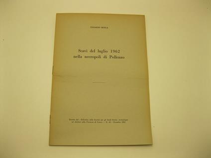 Scavi del luglio 1962 nella necropoli di Pollenzo - Edoardo Mosca - copertina