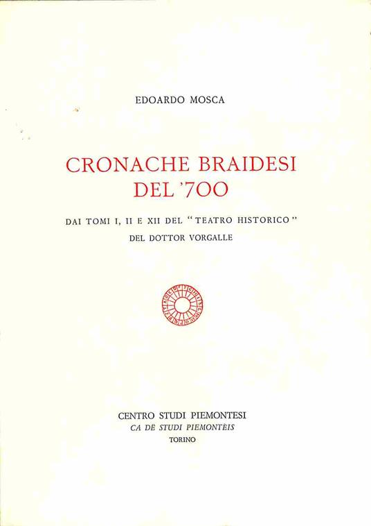 Cronache braidesi del '700 - Edoardo Mosca - copertina