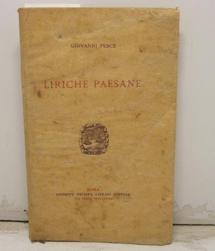 Liriche paesane - Giovanni Pesce - copertina