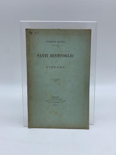 Santi Bentivoglio e Firenze - Giuseppe Zippel - copertina