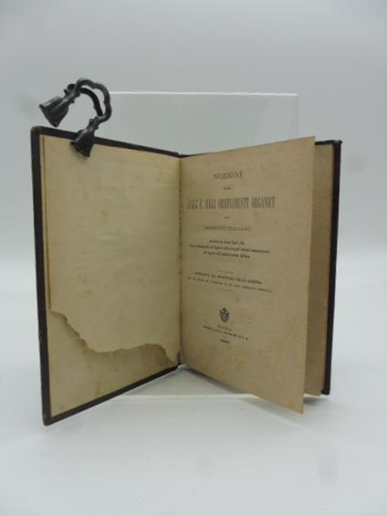 Nozioni sulle leggi e sugli ordinamenti organici dell'esercito italiano.. - copertina