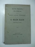 Alcuni precetti intorno ai componimenti italiani derivati dall'arte poetica di Q. Orazio Flacco tradotta in versi sciolti e commentata