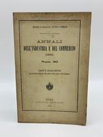 Annali dell'Industria e del Commercio 1881. Num. 30. Leggi e regolamento sui diritti spettanti agli autori delle opere dell'ingegno