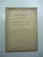 Regolamento per l'esecuzione della Legge 12 giugno 1902 n.185 sulla conservazione dei monumenti e degli oggetti di antichita' ed arte e della legge 27 giugno 1903, n. 242 sull'esportazione degli oggetti di antichita' ed arte
