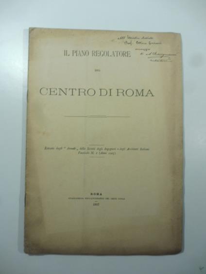 Il piano regolatore del centro di Roma - copertina