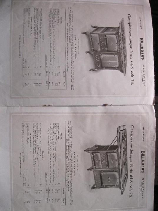 Bolinder's gas-spisar - copertina