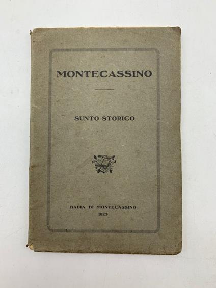 Montecassino. Sunto storico - copertina