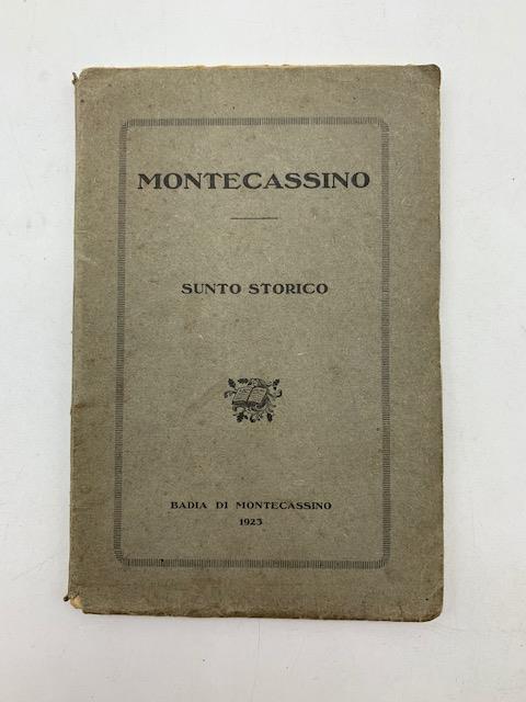 Montecassino. Sunto storico - copertina