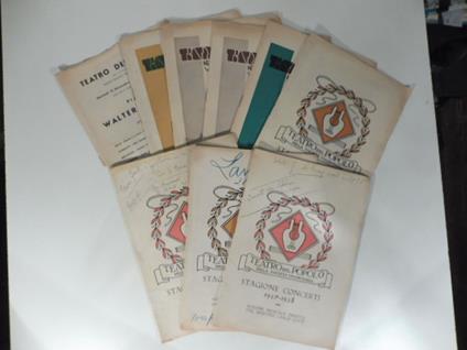 Raccolta di programmi di musica classica del Teatro del Popolo della Societa' umanitaria datati fra 1927 e 1938 - copertina
