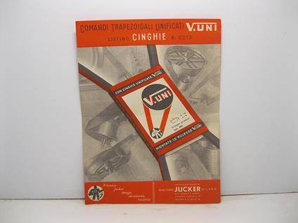 Comandi trapezoidali unificati V. Uni, listino cinghie - copertina