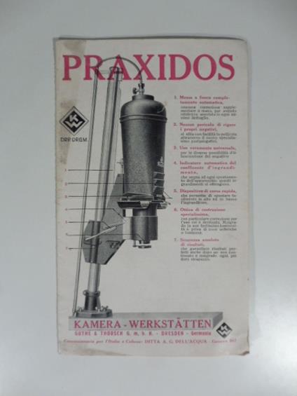 Praxidos. Obiettivi, inquadratori - copertina