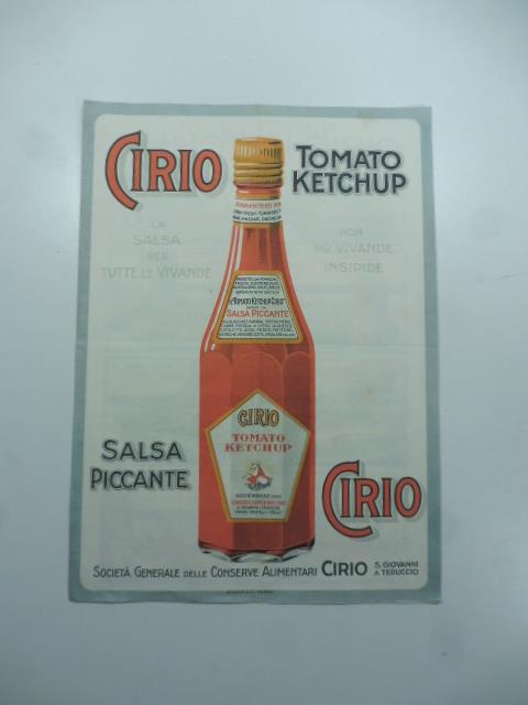 Cirio Tomato Ketchup. Pieghevole pubblicitario - copertina