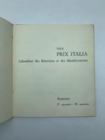 1959. Prix Italia. Calendrier des Reunions et des Manifestations. Sorrento 1er septembre-16 septembre