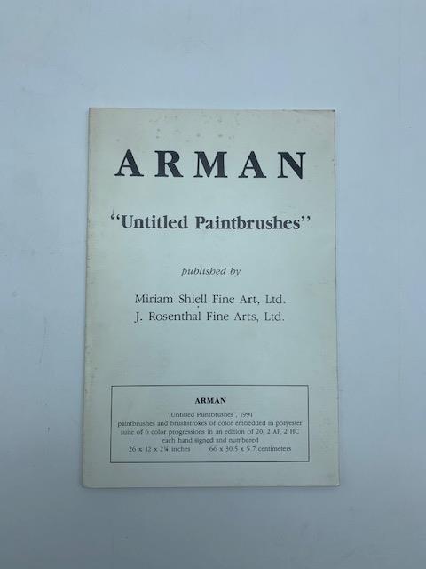 Arman. Untitled Paintbrushes (pieghevole della mostra) - copertina