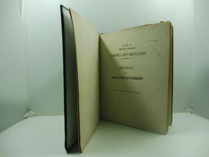 Sessione 1867. Primaa della X legislatura. Documenti relativi agli ultimi avvenimenti. Deposti sul banco della presidenza nella tornata dle 20 dicembre 1867 - copertina