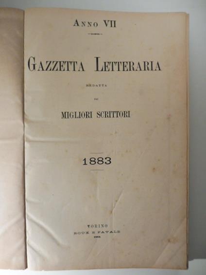 Gazzetta letteraria - copertina