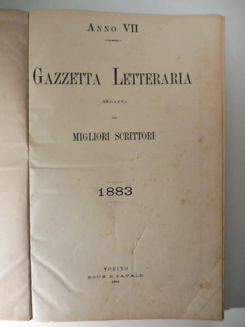 Gazzetta letteraria - copertina