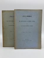 Atti e memorie delle RR. Deputazioni di storia patria per le provincie Modenesi e Parmensi, serie III, vol. II, parte I e II