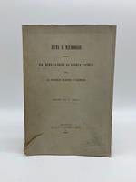 Atti e memorie delle RR. Deputazioni di storia patria per le provincie Modenesi e Parmensi, serie III, vol. V, parte I