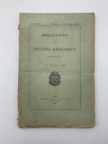 I graniti di Groppo Maggio nell'Appennino Parmense Sulla natura del terreno di Roma a sinistra del Tevere - copertina