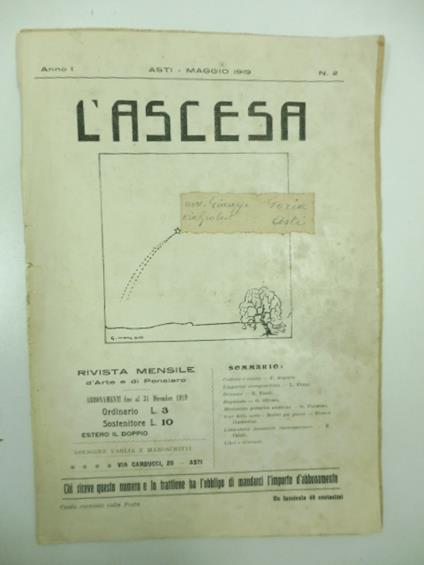 L' ascesa. Rivista mensile n. 2 - copertina
