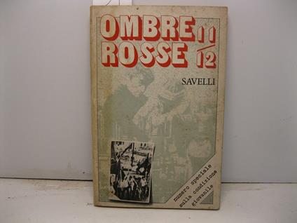 Ombre rosse 11/12. Numero speciale sulla condizione giovanile - copertina