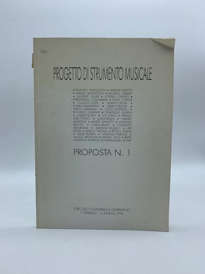 Proposta n. 1. Progetto di strumento musicale. Circolo culturale Il Gabbiano - copertina