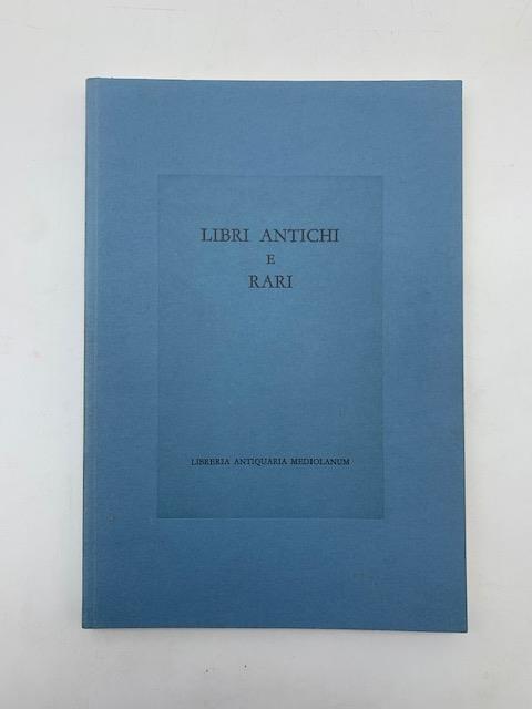 Libri antichi e rari. Catalogo 30 - copertina