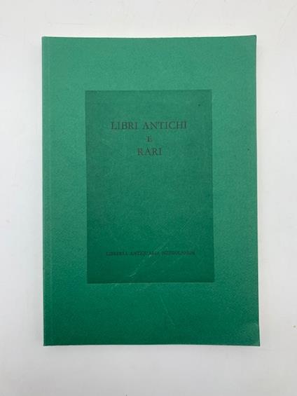 Libri antichi e rari. Catalogo n. 35 - copertina