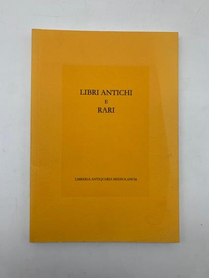 Libri antichi e rari. Catalogo n. 43 - copertina