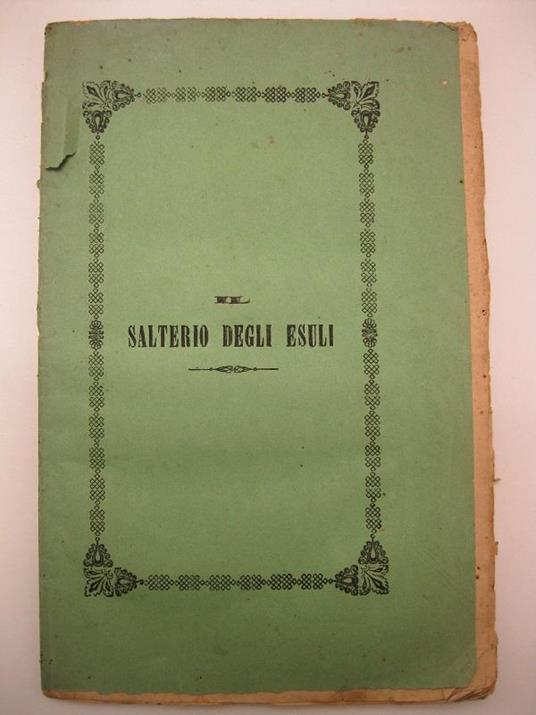 Il salterio ovvero prece a Dio - copertina