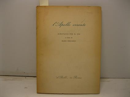 L' Apollo errante. Almanacco per il 1958 a cura di Mario Dell'Arco - copertina