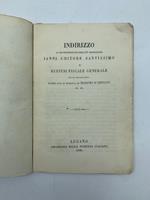 Indirizzo ai Reverendissimi Prelati Monsignori Ianni...e Ruffini... che fa seguito agli ultimi casi di Romagna di Massimo D'Azeglio