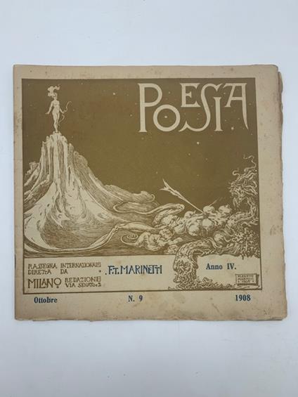 Poesia. Rassegna internazionale diretta da F. T. Marinetti, n. 9 ottobre 1908 - copertina