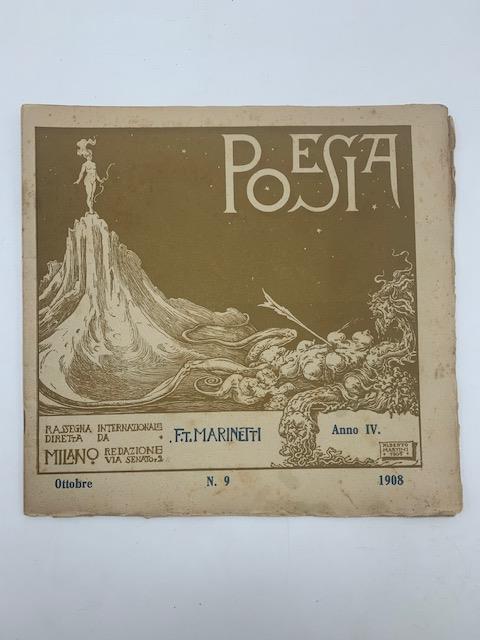 Poesia. Rassegna internazionale diretta da F. T. Marinetti, n. 9 ottobre 1908 - copertina