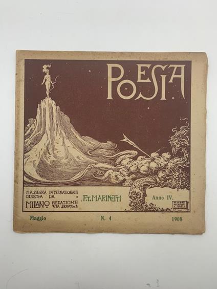 Poesia. Rassegna internazionale diretta da F. T. Marinetti, n. 4 maggio 1908 - copertina