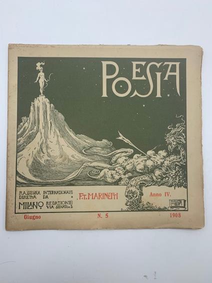 Poesia. Rassegna internazionale diretta da F. T. Marinetti, n. 5 giugno 1908 - copertina