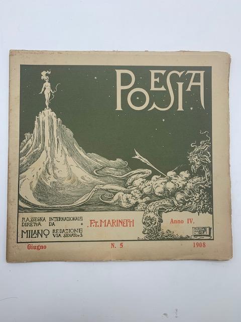 Poesia. Rassegna internazionale diretta da F. T. Marinetti, n. 5 giugno 1908 - copertina