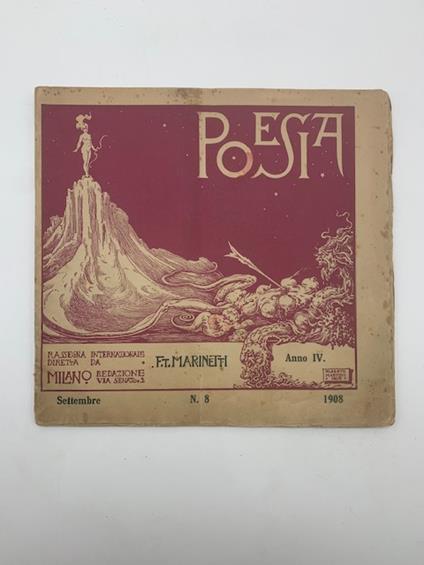 Poesia. Rassegna internazionale diretta da F. T. Marinetti, n. 8 settembre 1908 - copertina