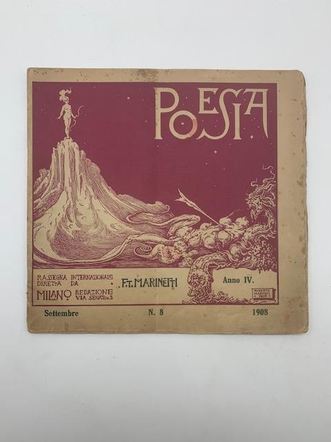 Poesia. Rassegna internazionale diretta da F. T. Marinetti, n. 8 settembre 1908 - copertina