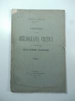 Abbozzo di una bibliografia critica a soggetti delle scienze filosofiche